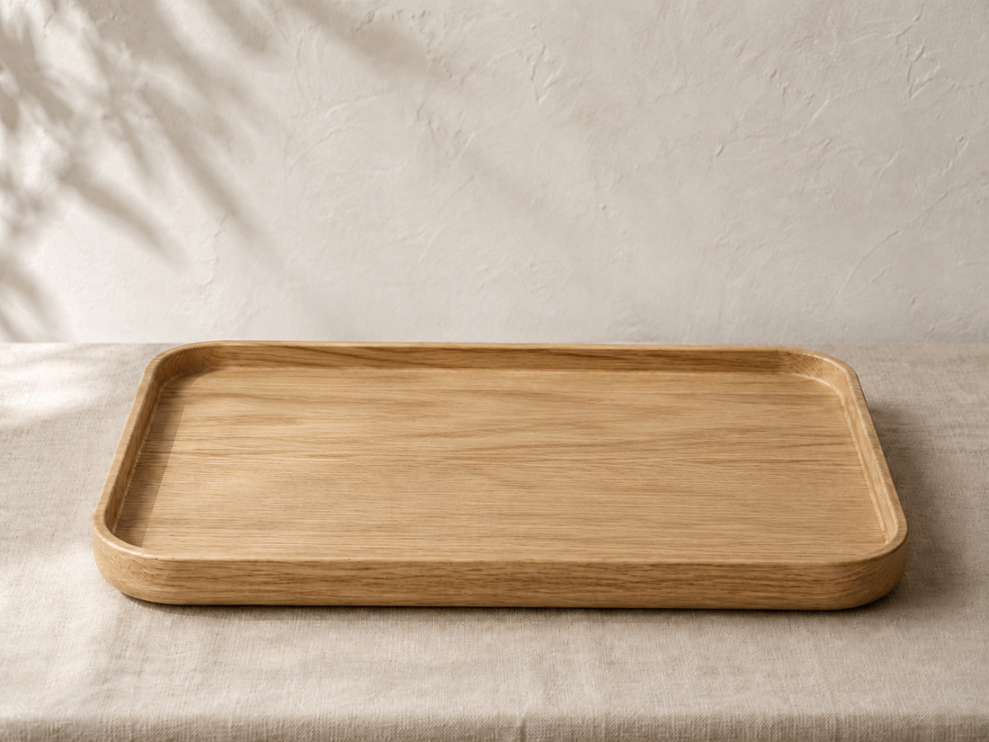 Plateau sable rectangulaire en chêne clair